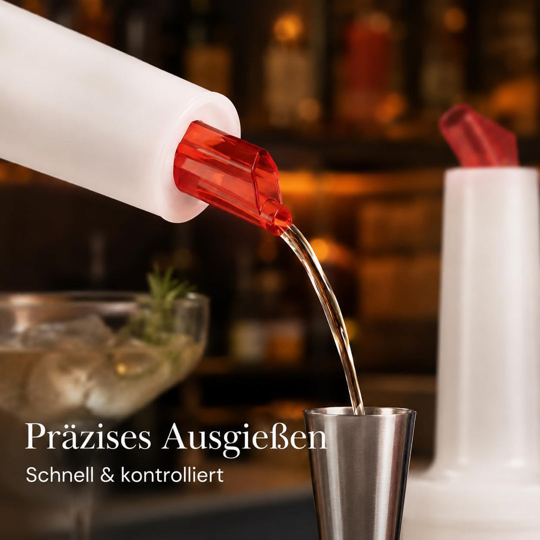 Besonzon, Saftflaschen, mit Ausgiesser und Deckel , bunt, 6 Stück, einfach mischen, giessen und lage