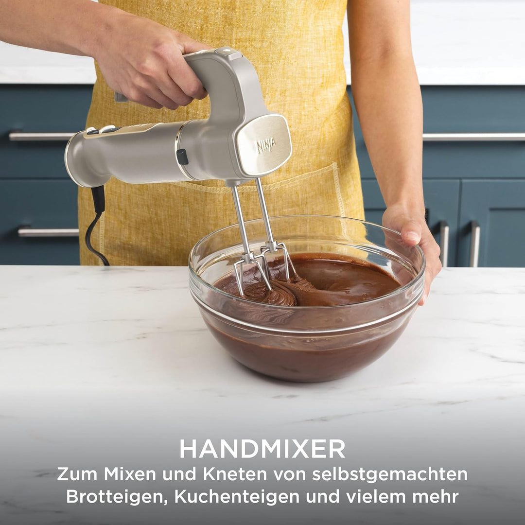 Ninja Foodi 3-in-1 Stabmixer Stufenweise Anlauf, 2 Misch-und 5 Rührgeschwindigkeiten zum Zerkleinern