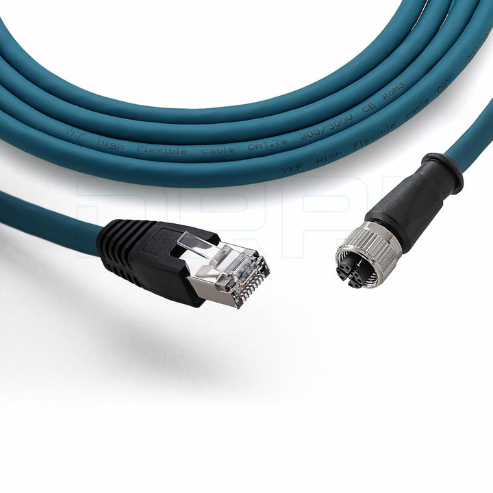 DRRI Hight Speed Ethernet M12 Patchkabel mit 8 Positionen, X-kodiert auf RJ45, für industrielle Ethe