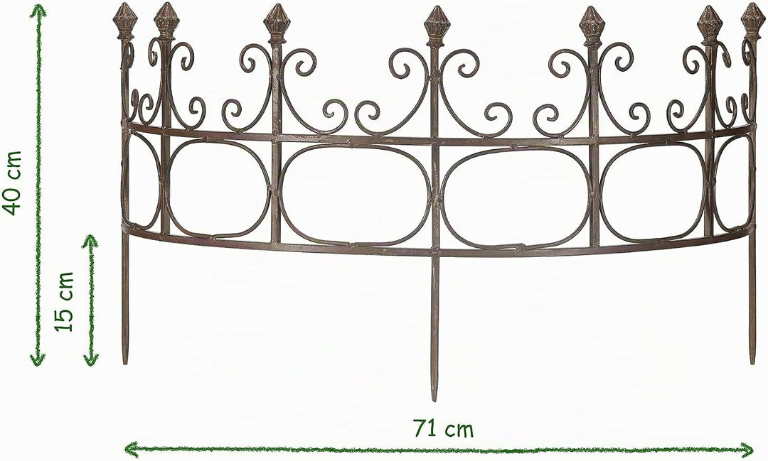 ecosoul Staudenhalter Strauchhalter Gartendeko Rost massiv halbrund Rankhilfe Metall Eisen Rostfarbe