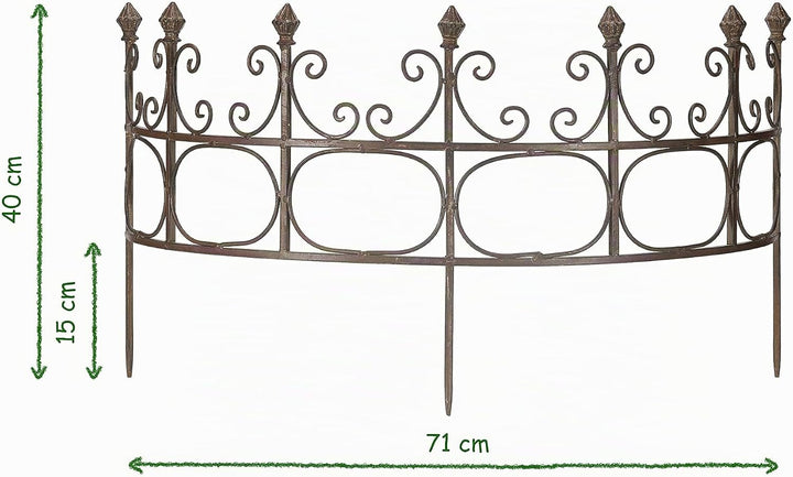 ecosoul Staudenhalter Strauchhalter Gartendeko Rost massiv halbrund Rankhilfe Metall Eisen Rostfarbe