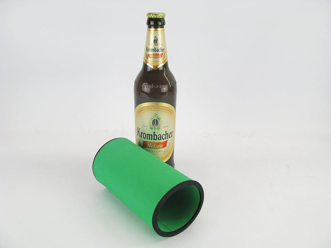 4 hochwertige Qualitätskühler aus 5-6 mm dickem Neopren für 0.5L Flaschen in der Farbe (4 grüne Flas
