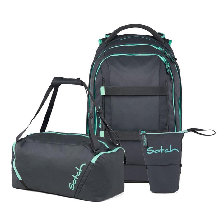 Satch Pack Pencil Slider Edition Schulrucksack Set 3tlg. inkl. Sporttasche (Mint Phantom), Mint Phan