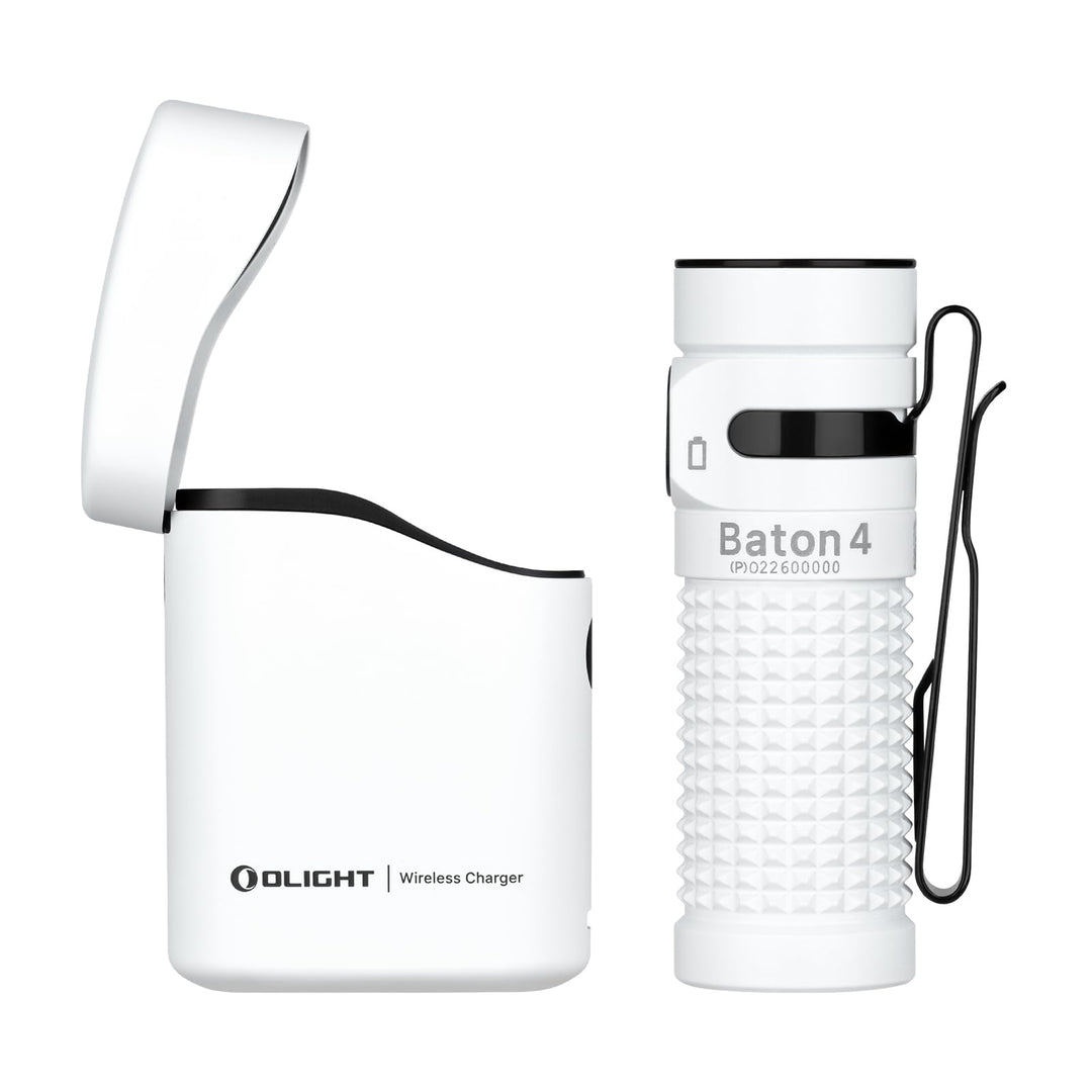 OLIGHT Baton 4 kit Mini LED Taschenlampe mit dimmbarem Ladecase, Wiederaufladbare Taschenlampe bis z