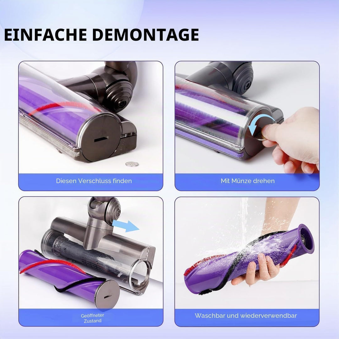 Elektrische Bürste kompatibel für Dyson V7 V8 V10 V11 V15 Staubsauger Ersatzteil Direktantrieb Reini