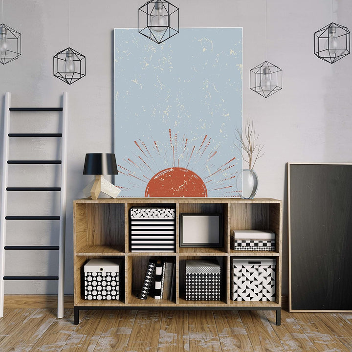 wandmotiv24 Poster als Wanddeko, Grösse Din A0, Minimalismus, Sonne, gelb, Moderne Wanddeko, Wandbil