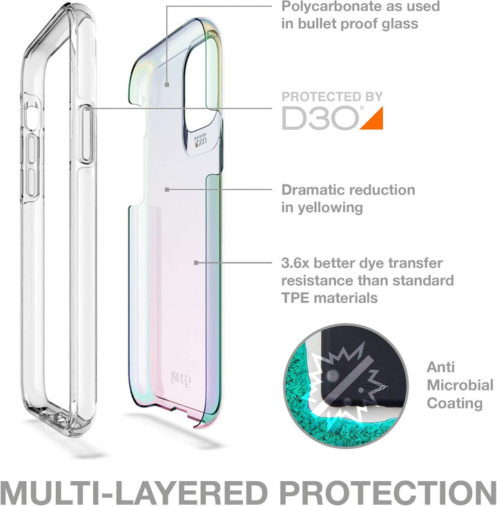 Gear4 39234 Crystal Palace Iridescent Designed für iPhone SE -2020 Hülle, Schutzhülle Geschützt durc