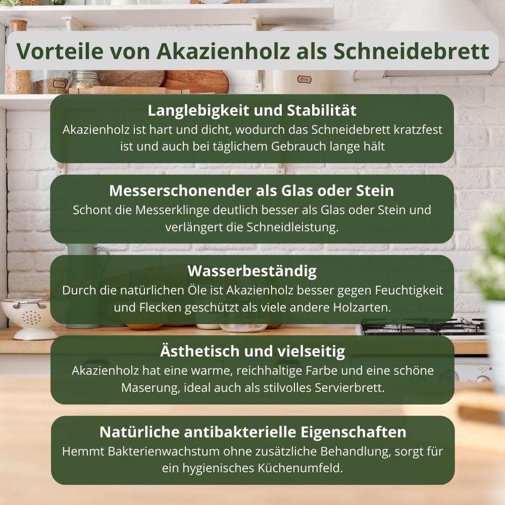 Schneidbretter Bambus oder Akazienholz (Akazienholz), Akazienholz