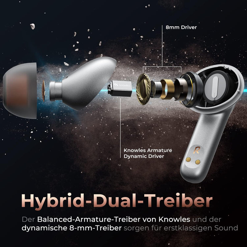 SoundPEATS H2 Hybrid Dual Driver Bluetooth Kopfhörer mit Knowles Balanced Armature Driver und aptX A