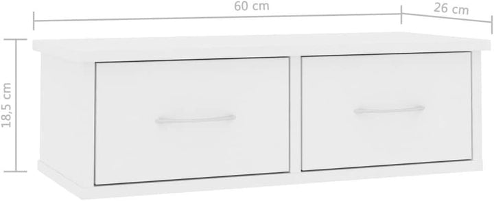 Gecheer Wand-Schubladenregal mit Schubladen Hängeschrank Wandgarderobe Hängeregal Wandregal Hängereg