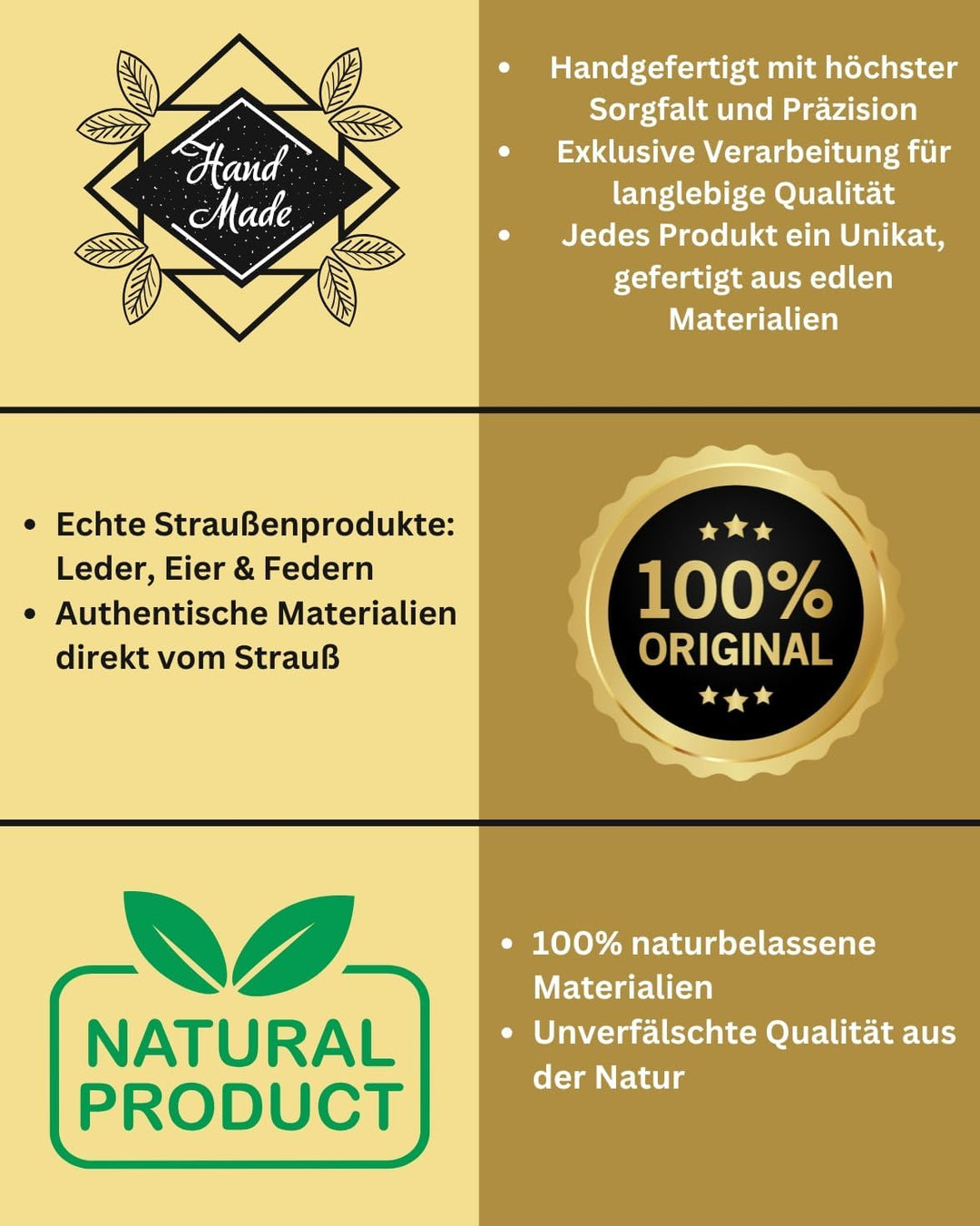 africX Straussenfedern 3er Set - Natürliche und Gefärbte Flügelfedern - Vielseitig einsetzbar - Farb