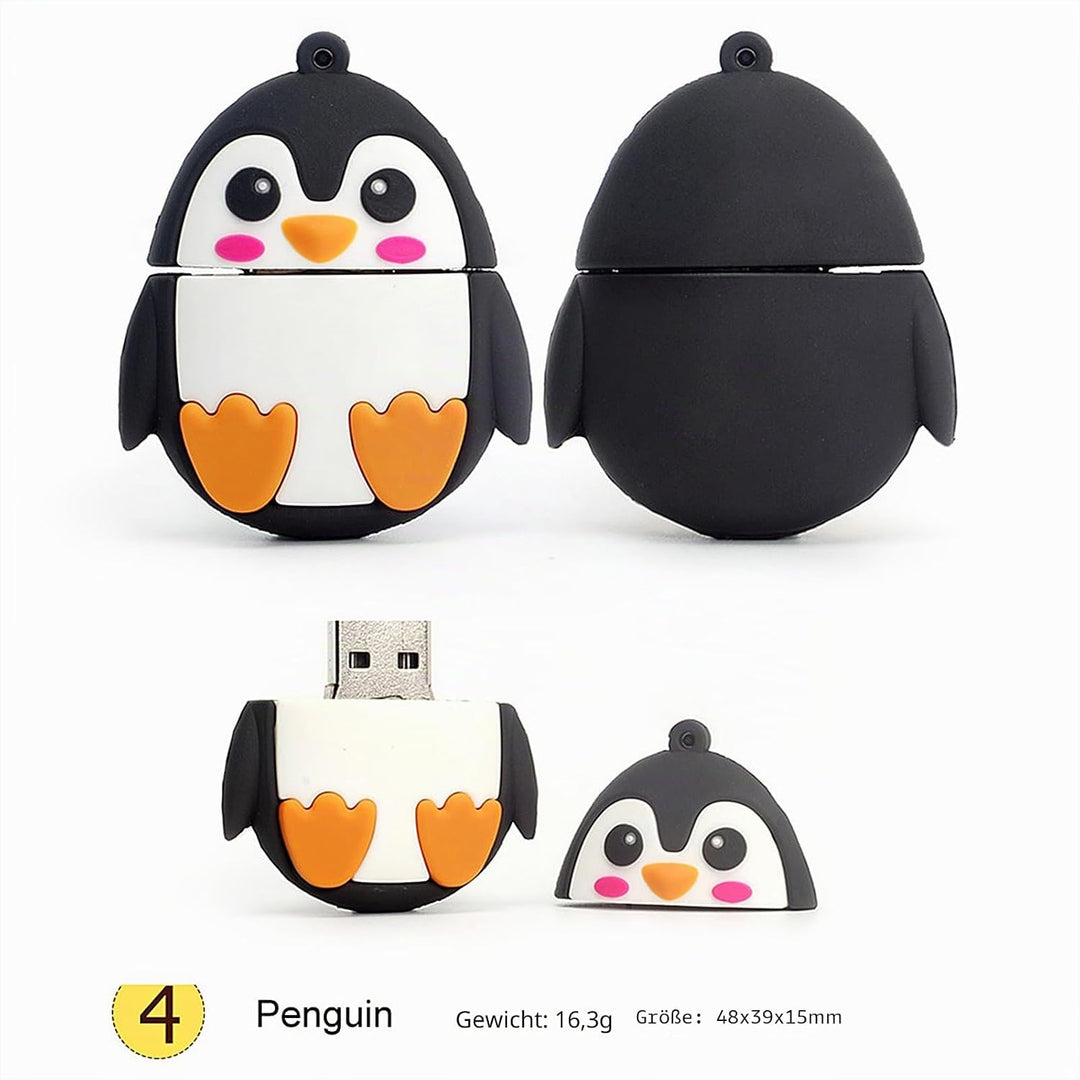 LEIZHAN 16GB*5 USB-Stick Hochgeschwindigkeits-Silikon Memory Stick Cartoon Speicherstick Flash-Speic