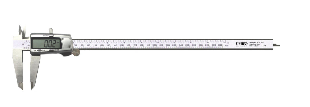 hedue® Digitaler Messschieber 300mm - Schieblehre digital aus Edelstahl, Messlehre in mm/Inch Edelst