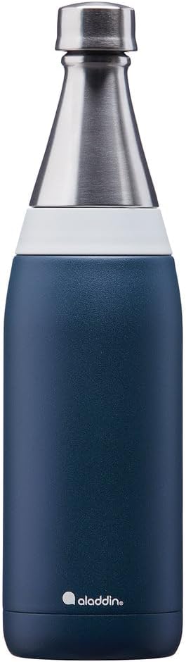 Aladdin Fresco Thermavac Trinkflasche Edelstahl 0.6L Deep Navy – Thermosflasche Auslaufsicher - Hält