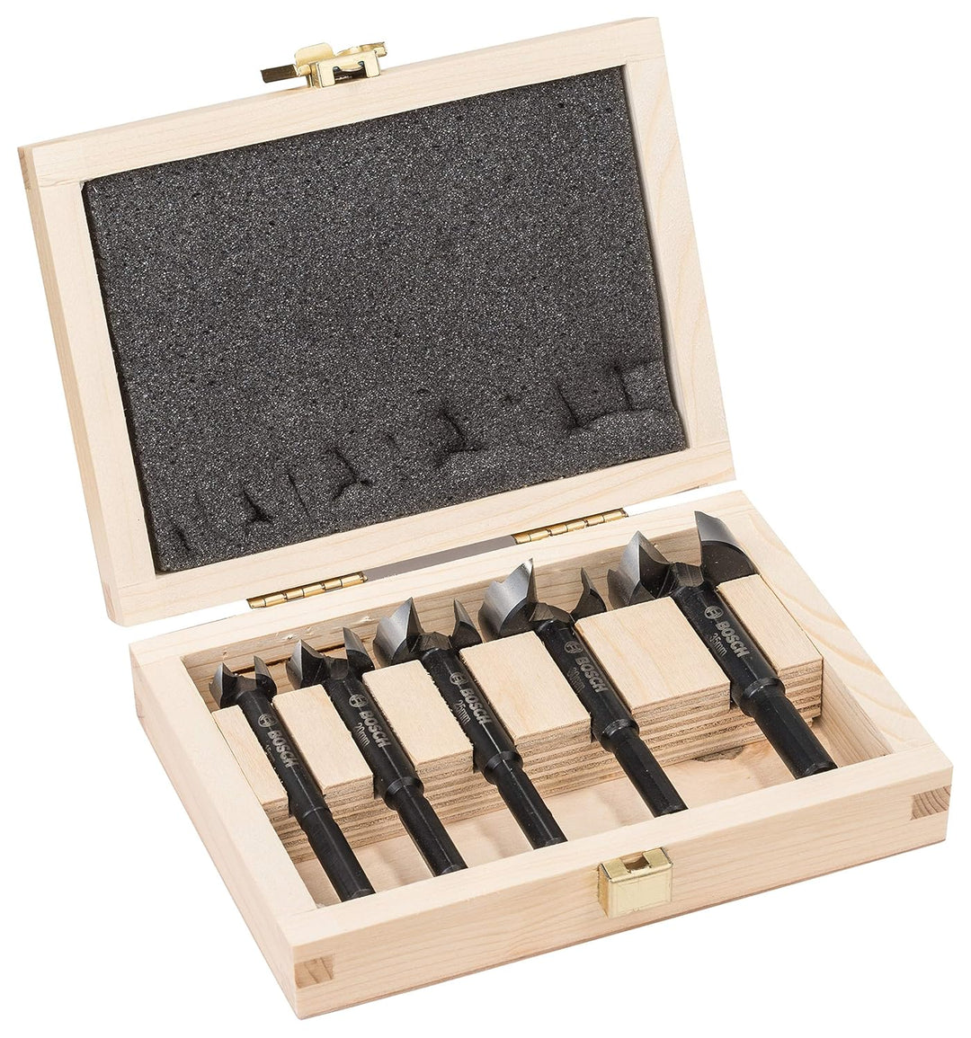Bosch Professional 5tlg. Forstnerbohrer Set (für Holz, Ø 15/20/25/30/35 mm, Länge 90 mm, Zubehör Boh