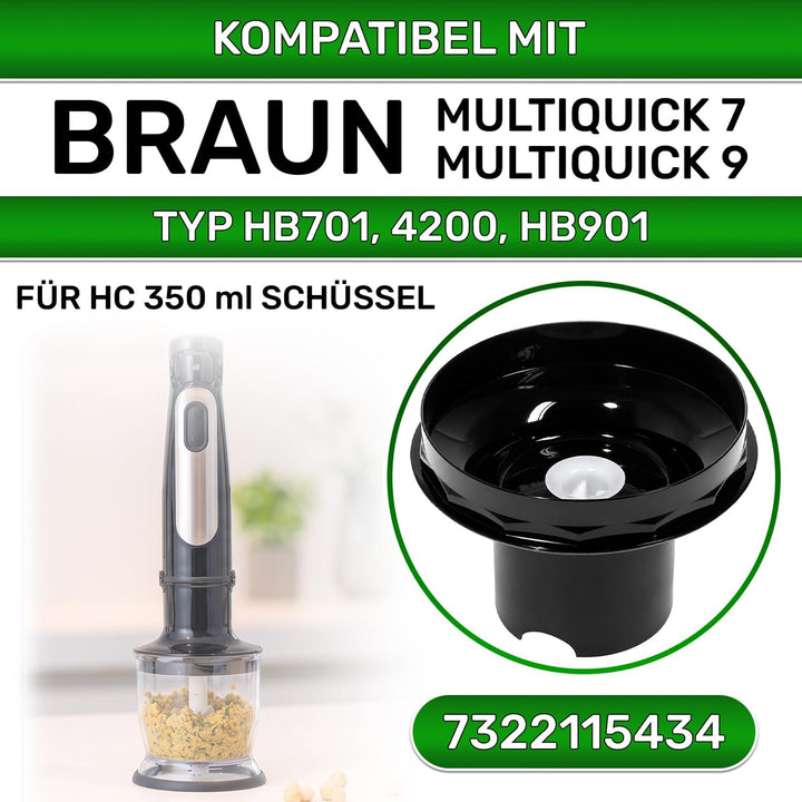 Getriebe Deckel für Stabmixer mit Originalcode 7322115434 für den HC 350 ml Behälter für Braun Multi