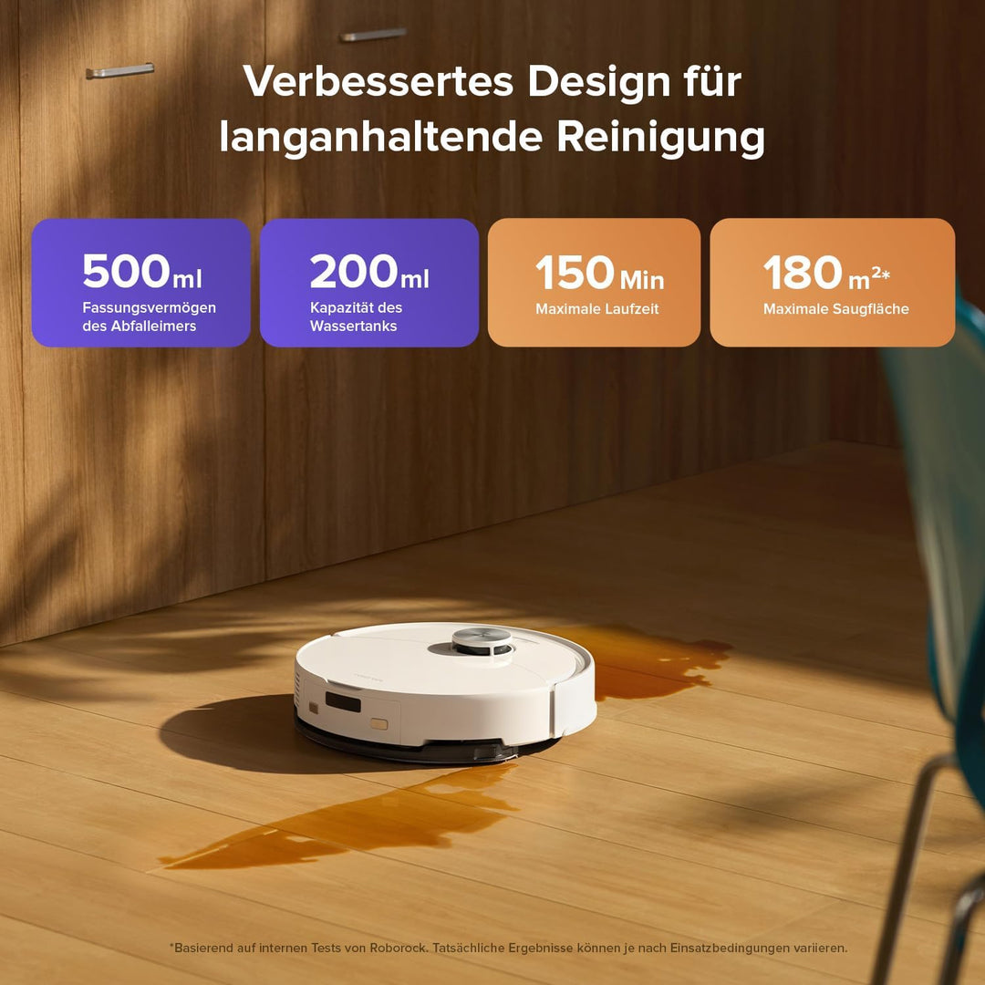 roborock Q10 S5-Set Saugroboter mit Wischfunktion, 10.000 Pa HyperForce Saugkraft, Dual Anti-Tangle