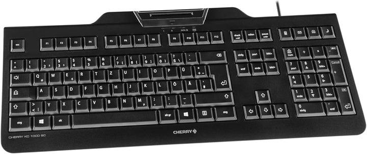 CHERRY KC 1000 SC, Deutsches Layout, QWERTZ Tastatur, kabelgebundene Security-Tastatur mit integrier