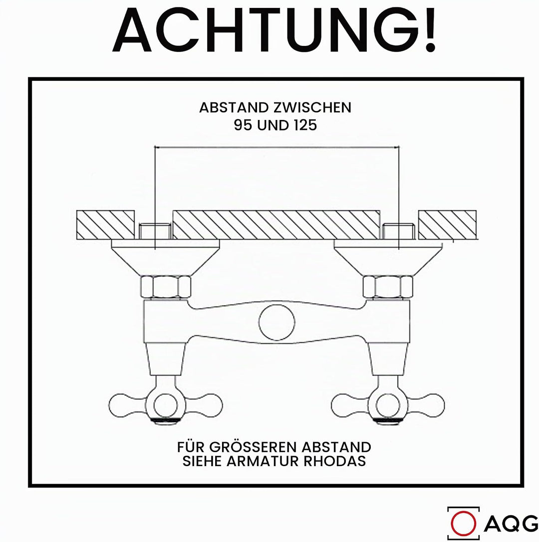 AQG Athos Wandarmatur für Spüle, klassisch, Vintage, Küche, elegantes Design und hervorragende Funkt