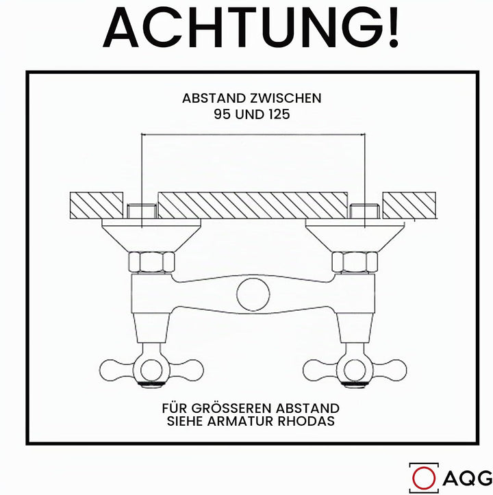 AQG Athos Wandarmatur für Spüle, klassisch, Vintage, Küche, elegantes Design und hervorragende Funkt