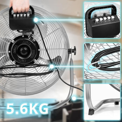 Duronic FN20 Bodengebläse | Ventilator 50 cm | Bodenventilator mit 4 Geschwindigkeitsstufen | 120 W