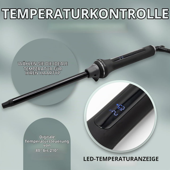 Corioliss Style Stick Digital Lockenstab Schwarz Soft Touch