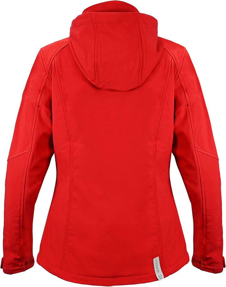 MADSea Damen Softshelljacke Funktionsjacke 36 Rot, 36 Rot