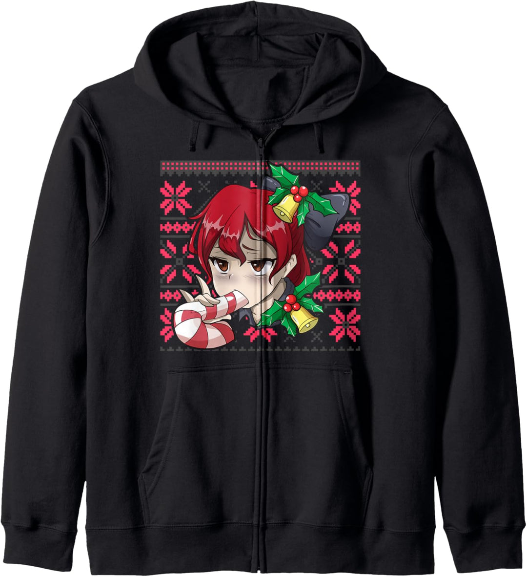 Ugly Christmas Otaku Ahegao Weihnachten Ecchi Etchi Hentai Kapuzenjacke