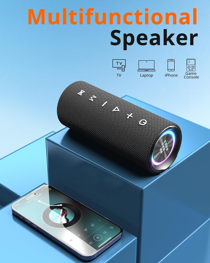 Tronsmart Mini Bluetooth Lautsprecher Musikbox, Tragbarer Musikbox Mit Licht Bluetooth 5.3, Stereo B