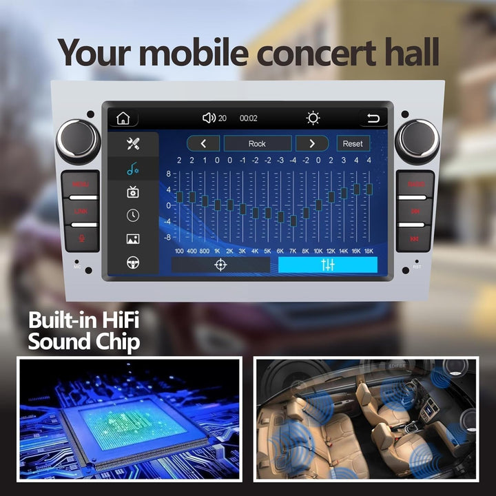 LXKLSZ Autoradio kompatibel mit Carplay/Android Auto für OPEL Antara Zafira Corsa Vivaro Combo mit 7