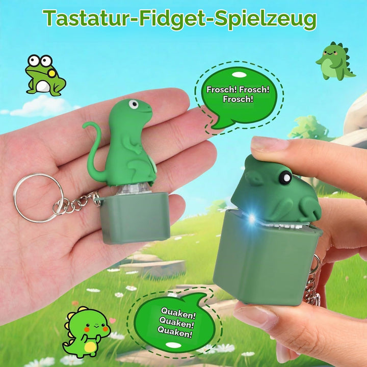 PGonline 3 Stück Spielzeug Frosch Ente Schlüsselanhänger, Tastatur Wiederaufladbarer Schlüsselanhäng