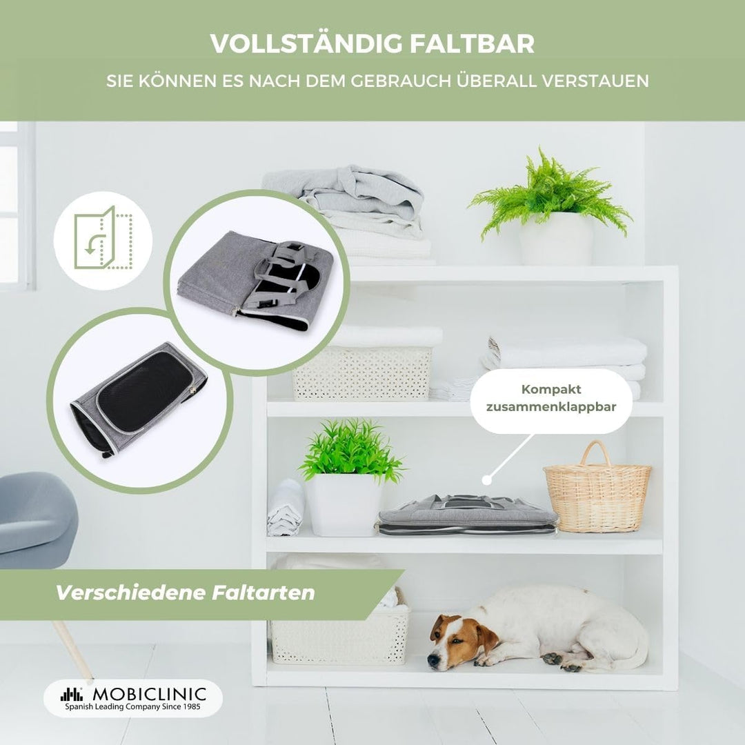 Mobiclinic® Pets, Hundebox, Bronco, Faltbar, Trolley-Gurt, Belüftung, Multi-Access, Verstellbar, 48x