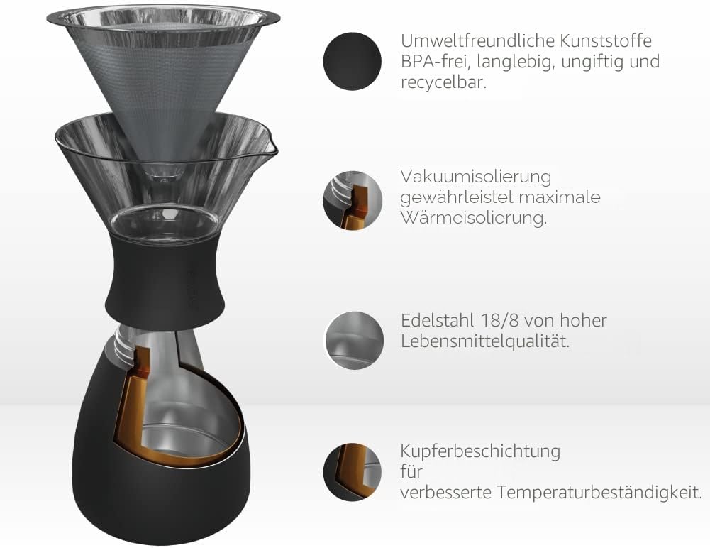 Asobu - Pour Over Filterkaffeebereiter Silber