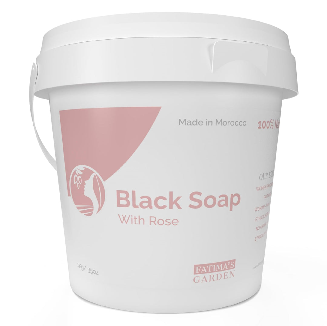 Fatima's Garden Aker Fassi Schwarze Seife - Feuchtigkeitsspendende Reinigung, 1kg Aker Fassi 1 kg (1