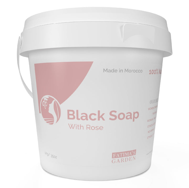 Fatima's Garden Aker Fassi Schwarze Seife - Feuchtigkeitsspendende Reinigung, 1kg Aker Fassi 1 kg (1
