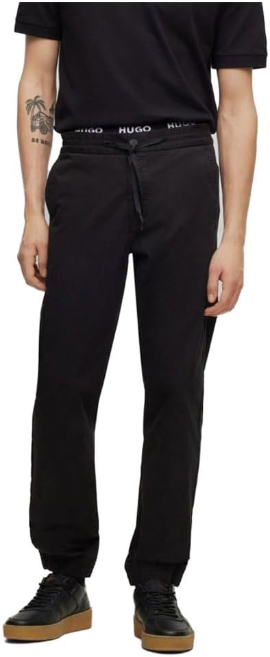 HUGO Herren Trousers_Flat, 29W / 34L Black1