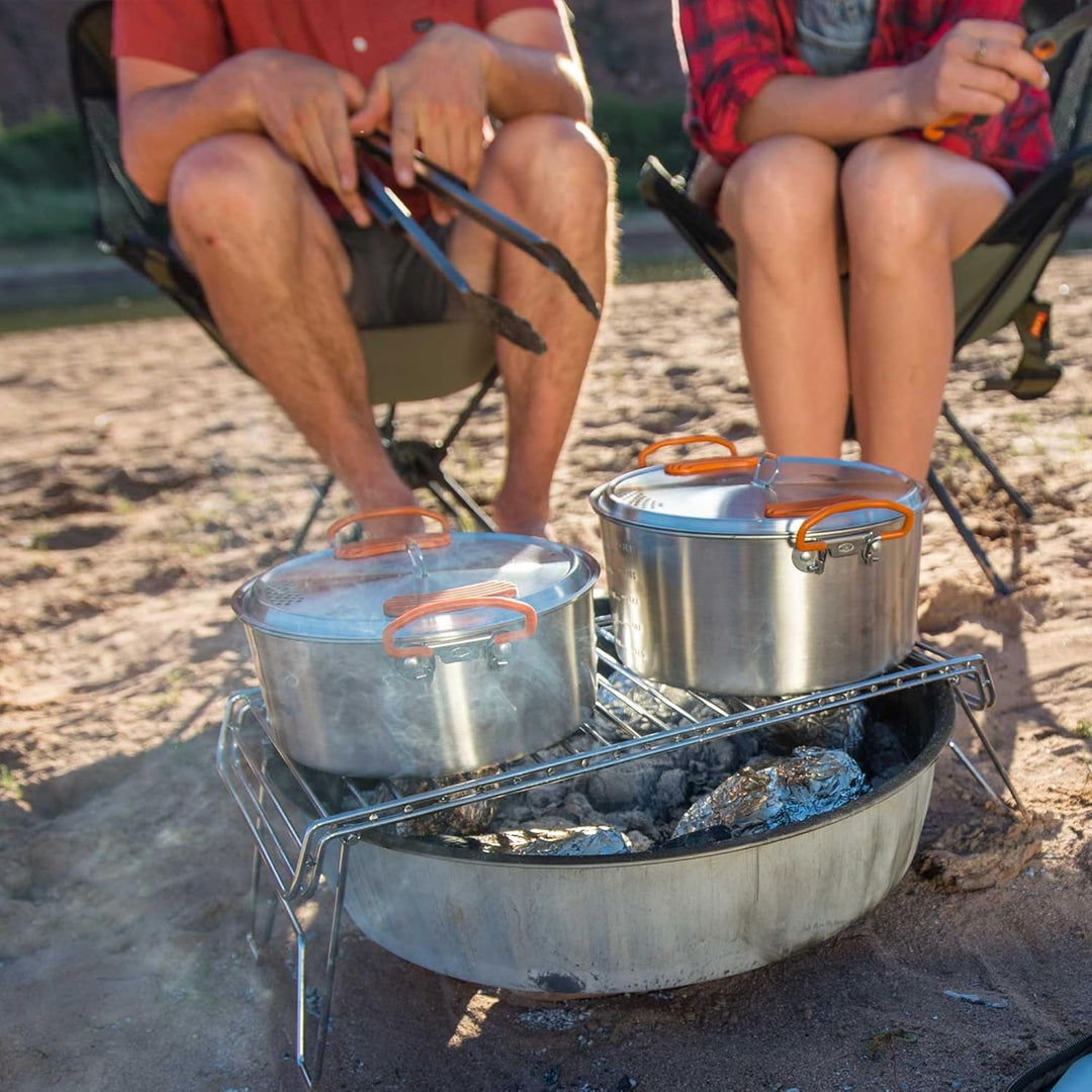 GSI Outdoors Glacier Edelstahl Camper 4 Personen Packable Kochgeschirr & Geschirr Set für Camping od
