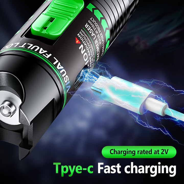 30KM Optischer Fehlerortungsgerät, Glasfaserkabeltester mit 2,5 mm FC Stecker auf LC Buchse Adapter,