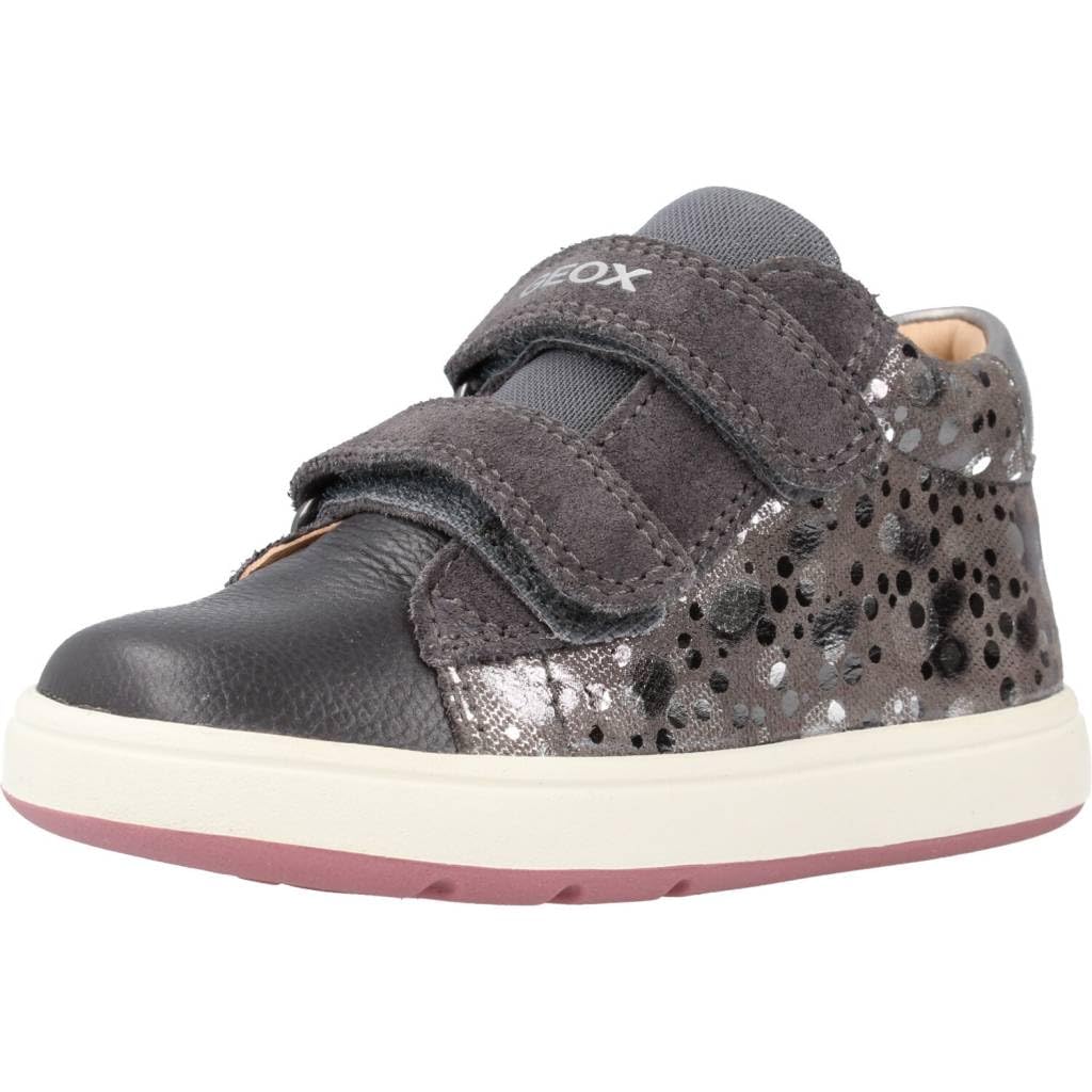 Geox Mädchen B Biglia Girl C Sneaker 24 EU Dk Grey Dk Silver, 24 EU Dk Grey Dk Silver