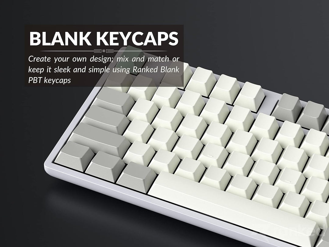 Ranked Leeres Premium-Tastenkappen-Set | 1,4 mm Dickes PBT | Cherry-Profil für Mechanische Tastatur