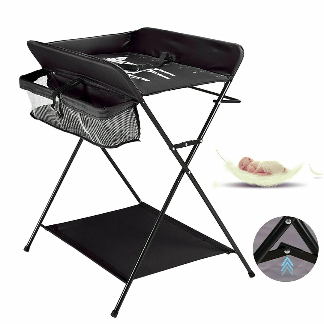 Klappbare Wickelkommode höhenverstellbar Klappwickeltisch mit/ohne Rollen, Mobile Wickeltisch mit Wi