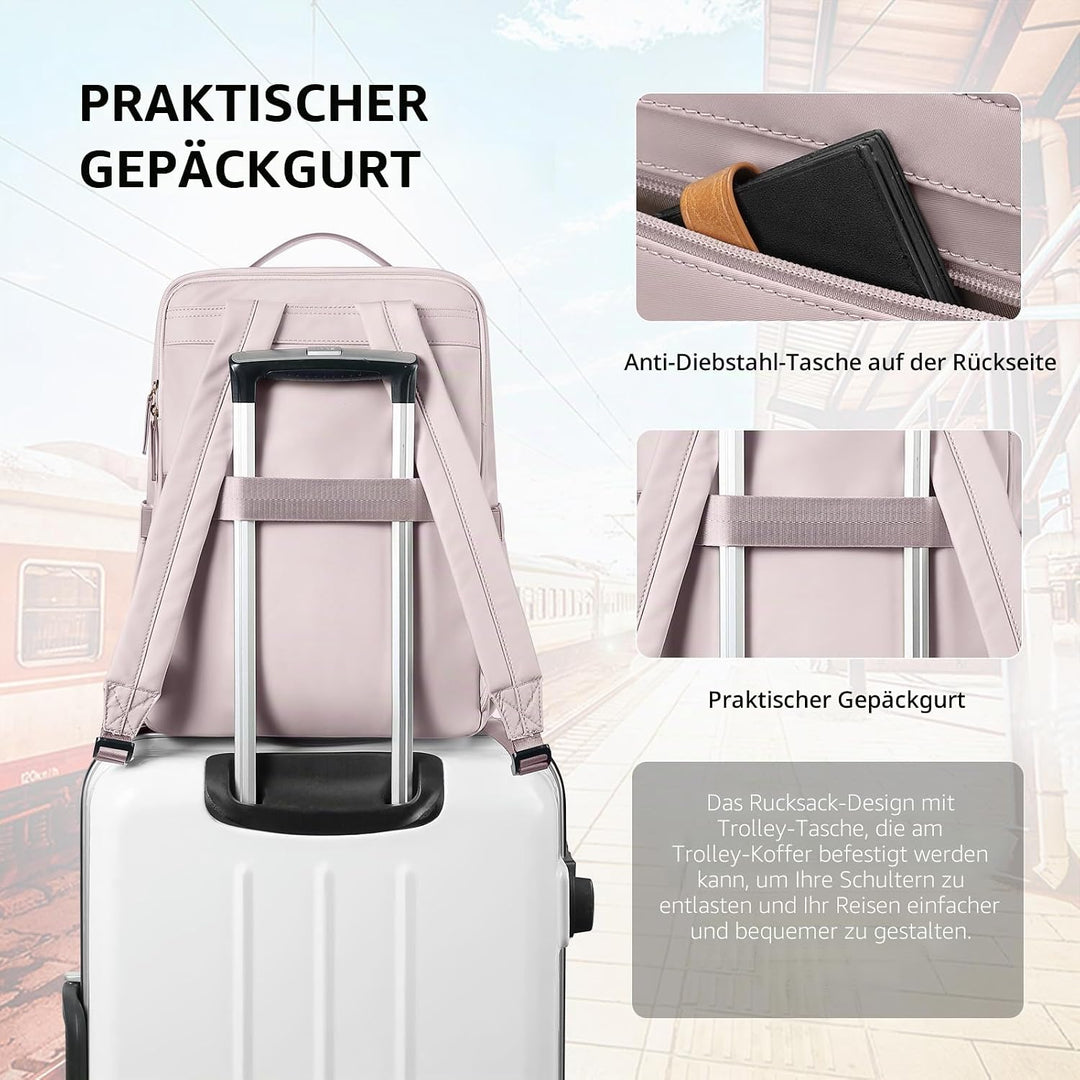 Stilvoller Laptop Rucksack für Damen von Fluggesellschaften zugelassen, Perfekt für die Arbeit das C