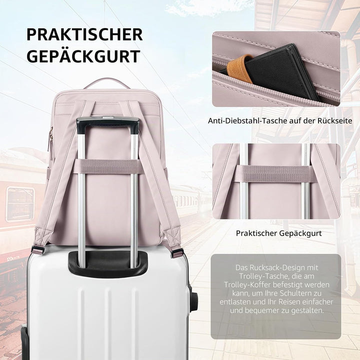 Stilvoller Laptop Rucksack für Damen von Fluggesellschaften zugelassen, Perfekt für die Arbeit das C