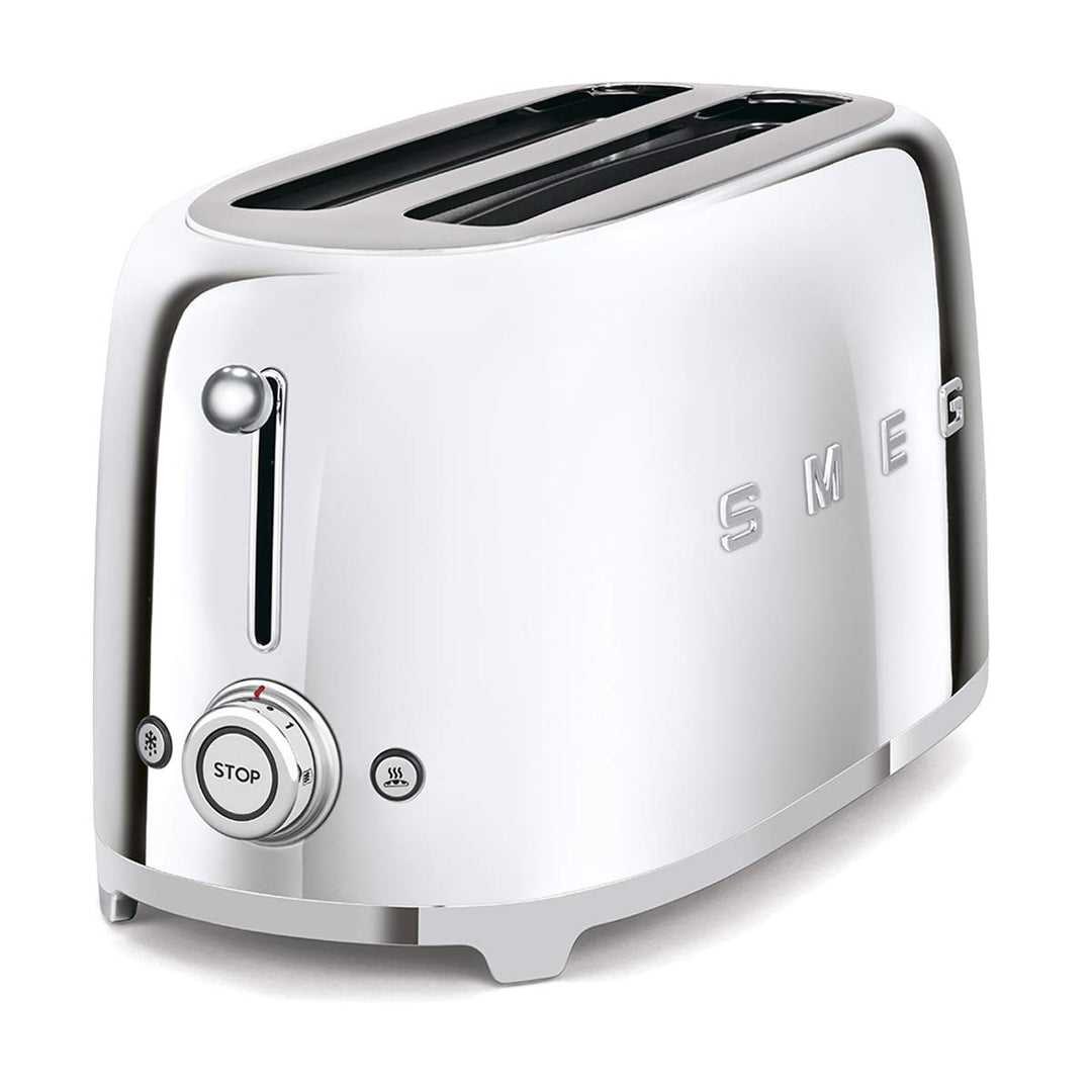 Smeg TSF02SSEU Toaster 4 Scheiben, chrom Silber, Silber
