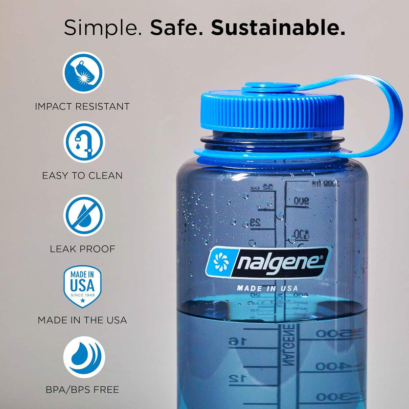 Nalgene WH Sustain Trinkflaschen Grau Happy Gene 1 L Grau Happy Gene Wasserflasche, Grau Happy Gene