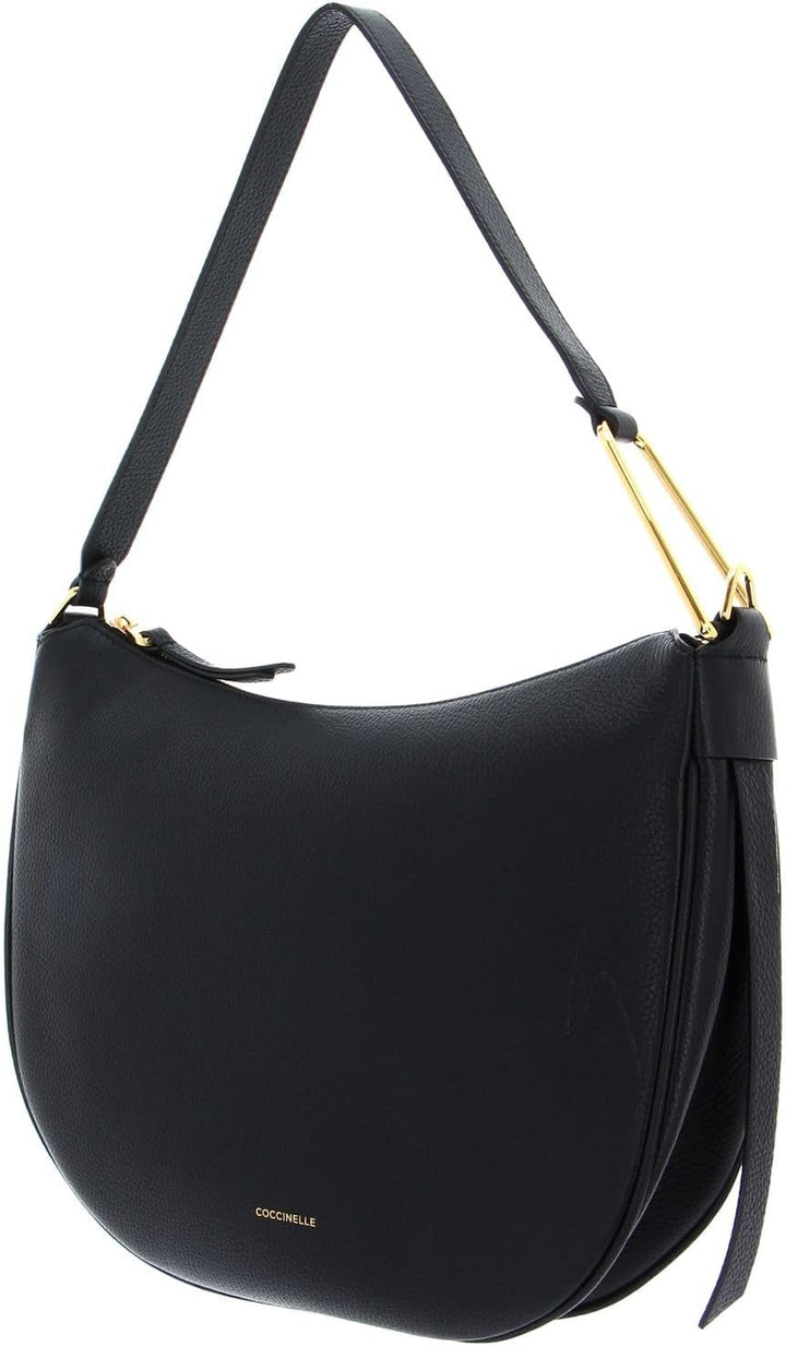 Coccinelle Priscilla Schultertasche Leder 30 cm Noir, Noir