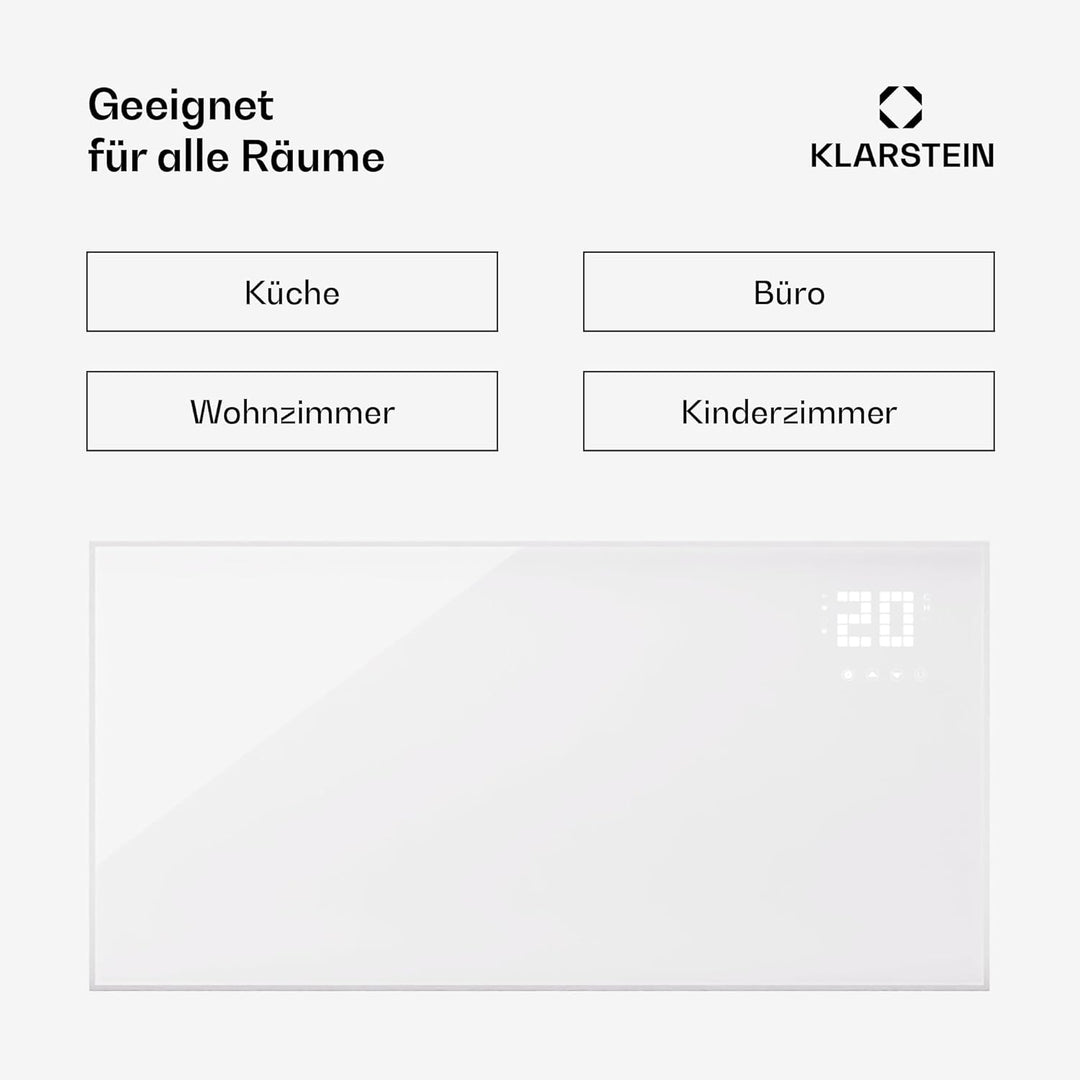 Klarstein Infrarotheizung mit Thermostat, 770W Elektroheizung, Smart Home Bild-Infrarotheizung zur W