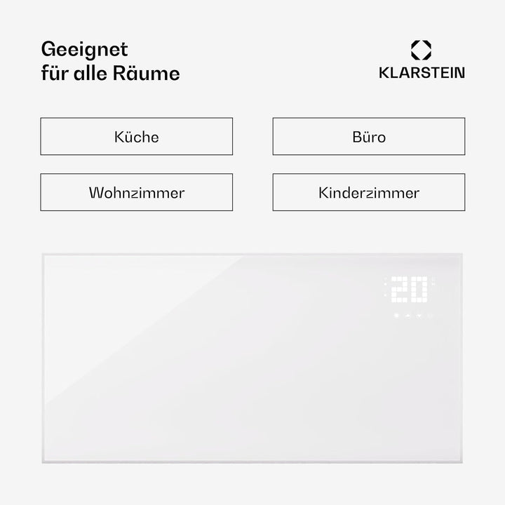 Klarstein Infrarotheizung mit Thermostat, 770W Elektroheizung, Smart Home Bild-Infrarotheizung zur W