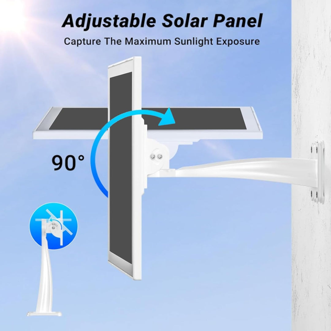 Solarpanel für Überwachungskamera, 15W -Kamera Solarpanel für Wiederaufladbare Batteriekamera Im Fre
