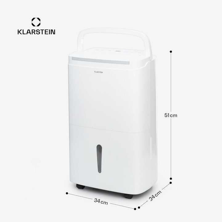 Klarstein Luftentfeuchter & Luftreiniger Elektrisch, 30 L Raumentfeuchter Klein für Wohnung Schlafzi